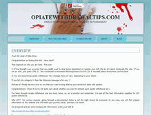 Tablet Screenshot of opiatewithdrawaltips.com